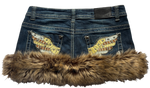 Reworked vintage skirt Arizona 2000s vibes / faux fur - Image 3