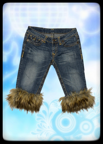 rare vintage K-T-E jean’s capri in custom / faux fur