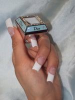 vintage Dior Princess Ring blue crystal charm - Image 2